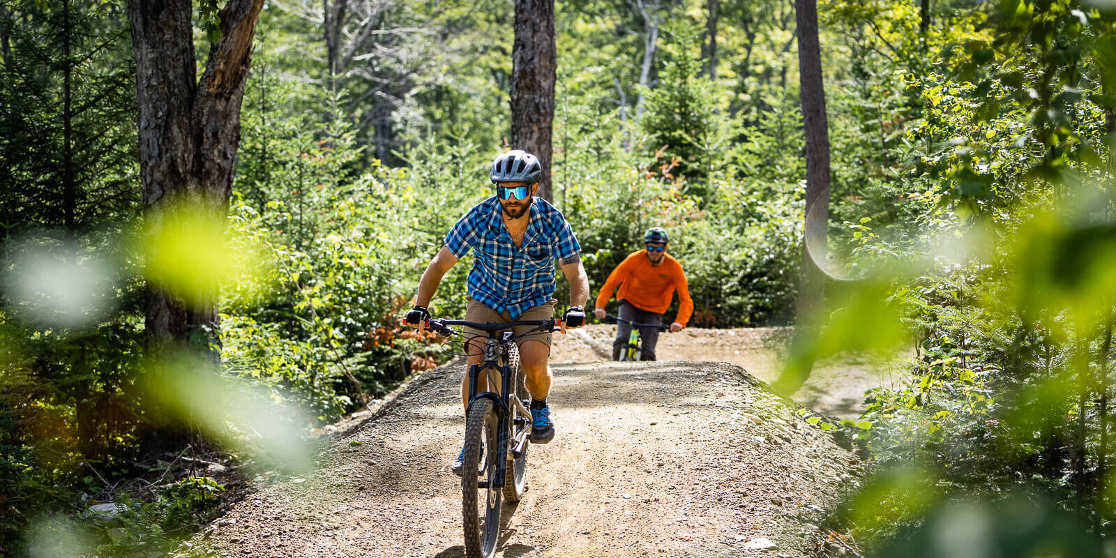 Mountain Biking Bumps on the trails of Saddleback Mountain in the Rangeley area